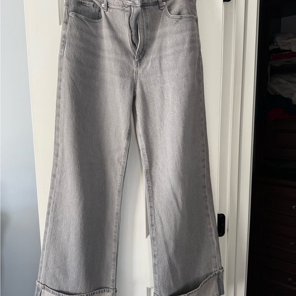 Cuffed High Rise Jeans Grey - Picture 3 of 4